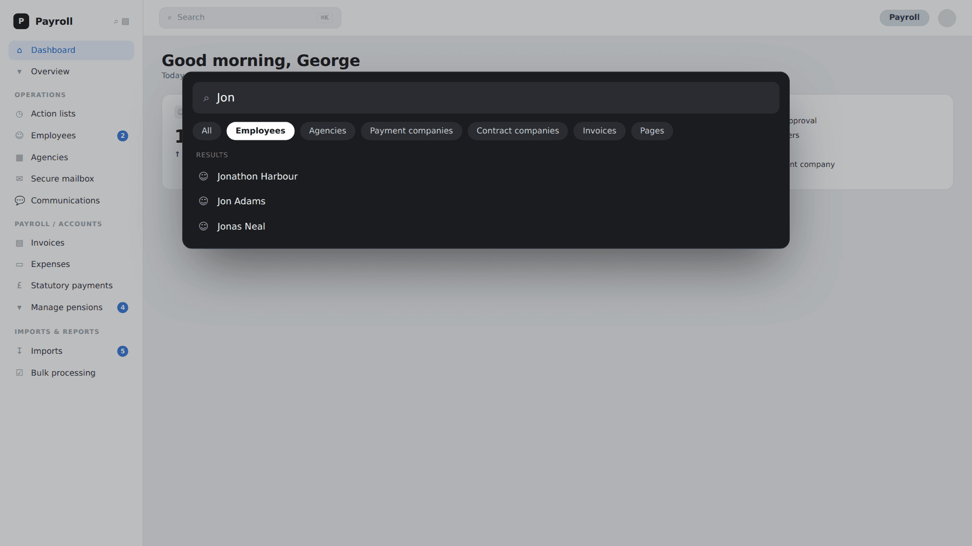 Global search