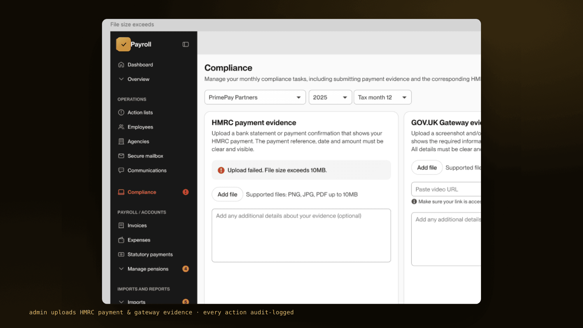 JSL compliance hub — screen 1