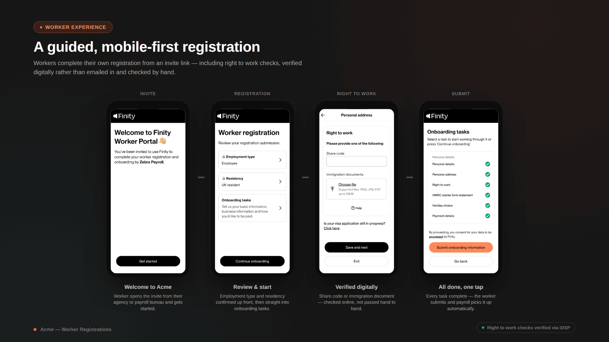 Employee self-onboarding — screen 2